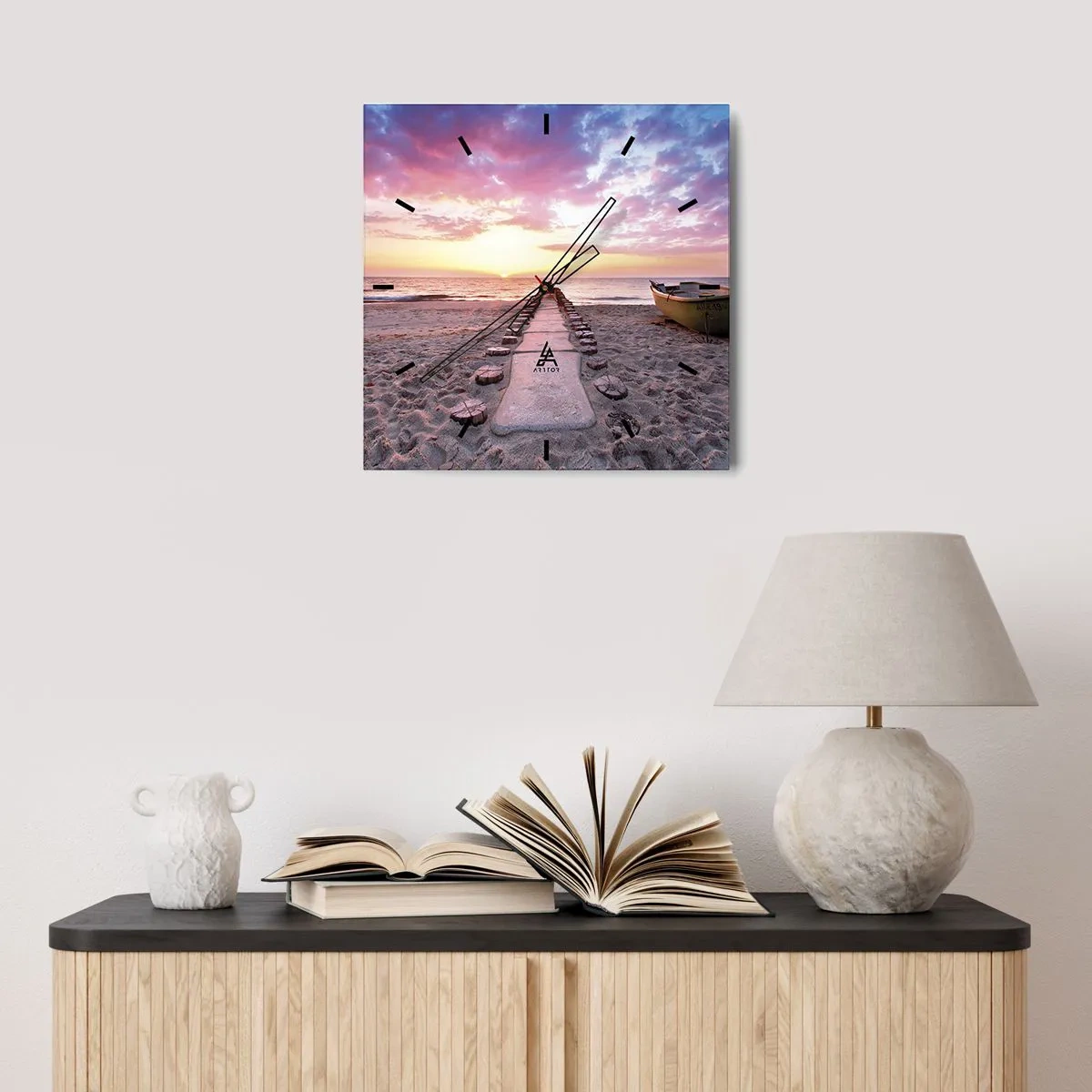 Reloj de pared - Reloj de vidrio - Un momento de profunda experiencia - 30x30 cm