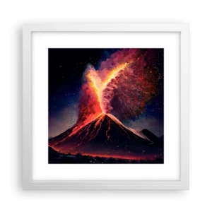 Póster en marco blanco - Belleza y horror - 30x30 cm