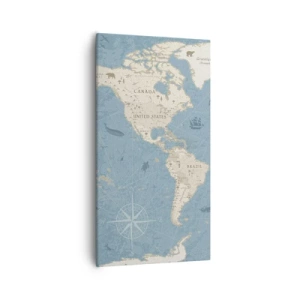 Cuadro sobre lienzo - Impresión de Imagen - Un mundo al alcance de la mano - 55x100 cm