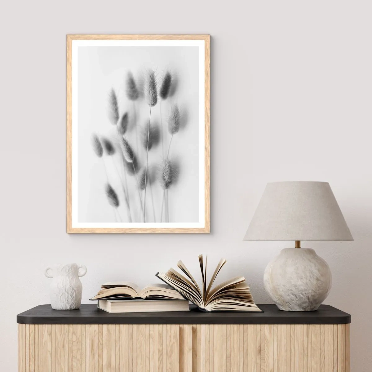 Póster en marco roble claro - Esponjas naturales - 61x91 cm