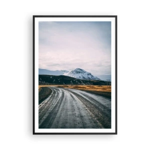 Póster en marco negro - En el ambiente islandés - 70x100 cm