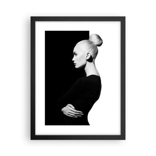Póster en marco negro - Simplemente femenina - 30x40 cm