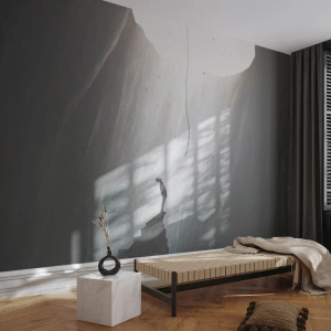 Fotomural Premium Canvas - Silueta de un hombre en el suelo de una cueva con vistas a la luz. - 100x70cm - Siempre hay una salida - Decoración de pared moderna para salón y dormitorio ARTTOR