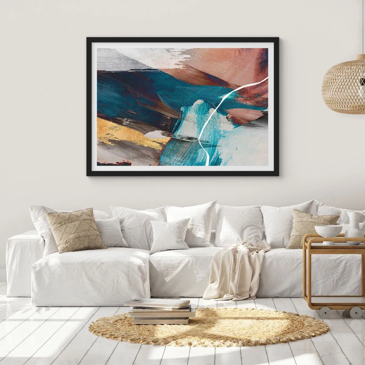 Póster en marco negro - Con estilo y energía - 91x61 cm