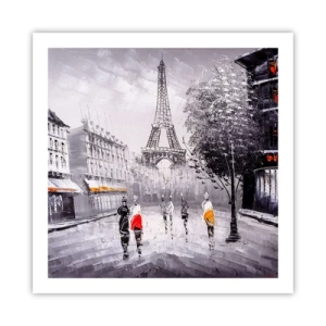 Póster - Un paseo parisino - 60x60 cm