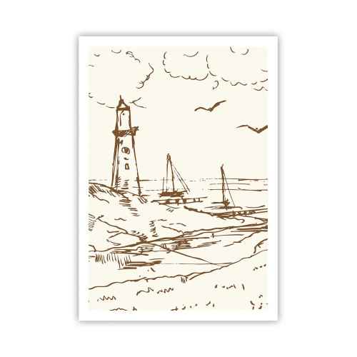 Póster - Un esbozo de un recuerdo de verano - 70x100 cm