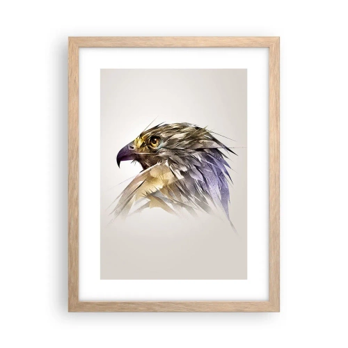 Póster en marco roble claro - Retrato de un guerrero - 30x40 cm