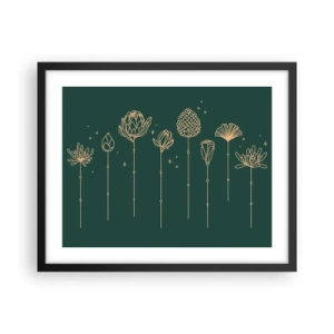 Póster en marco negro - La familia vegetal - 50x40 cm