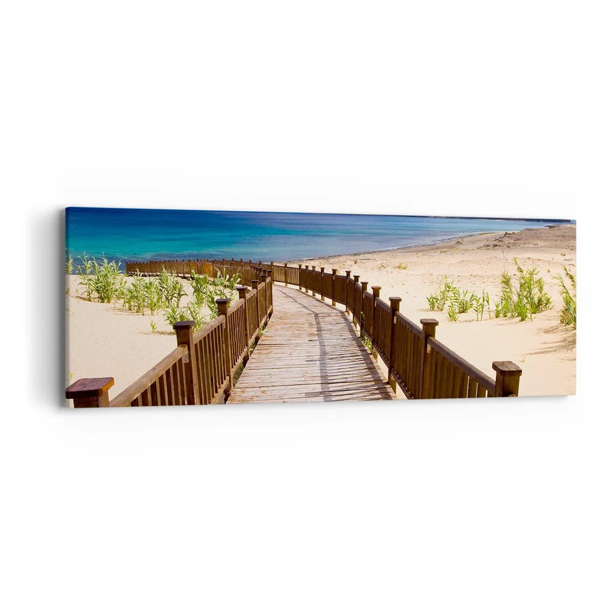 Cuadro sobre lienzo - Impresión de Imagen - Llévame a la isla de la felicidad - 90x30 cm
