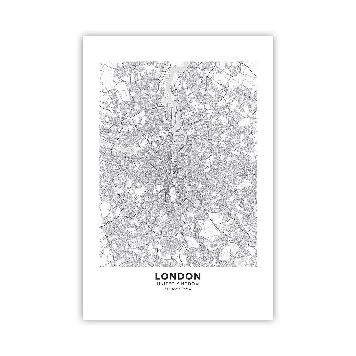Póster - Un mapa del laberinto de Londres - 61x91 cm