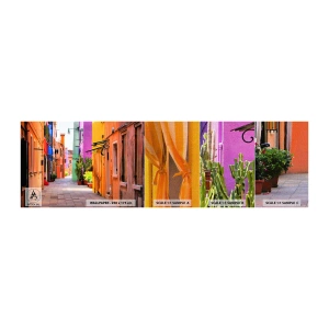 Muestra de fotomural Premium Canvas - El callejón arco iris - Ciudad, Venecia, Arquitectura - 100x30 cm