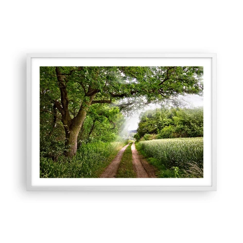 Póster en marco blanco - Ensueño - 70x50 cm