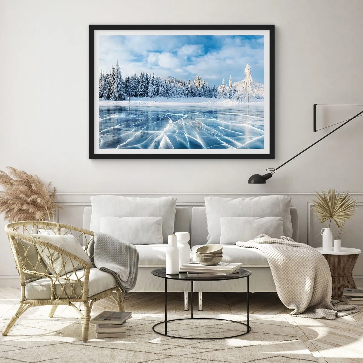 Póster en marco negro - Vista deslumbrante y cristalina - 91x61 cm