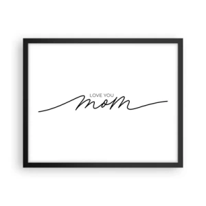 Póster en marco negro - Gran emoción - 50x40 cm