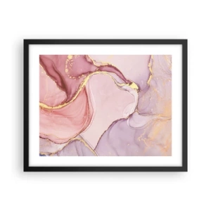 Póster en marco negro - Caricia de colores - 50x40 cm