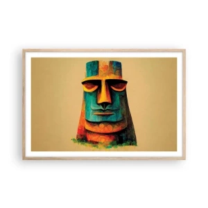 Póster en marco roble claro - Escultural, pero simpática - 91x61 cm