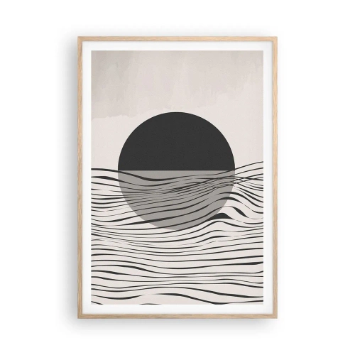 Póster en marco roble claro - Media composición - 70x100 cm