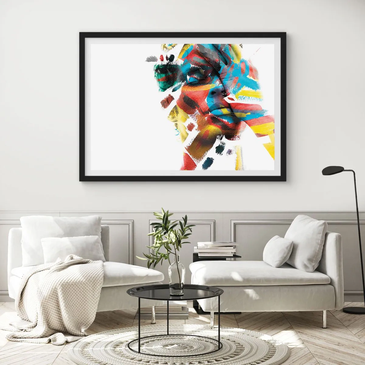Póster en marco negro - Una personalidad colorida - 91x61 cm