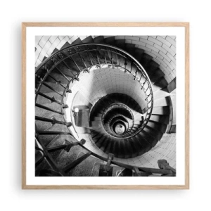 Póster en marco roble claro - Cada vez más alto - 60x60 cm