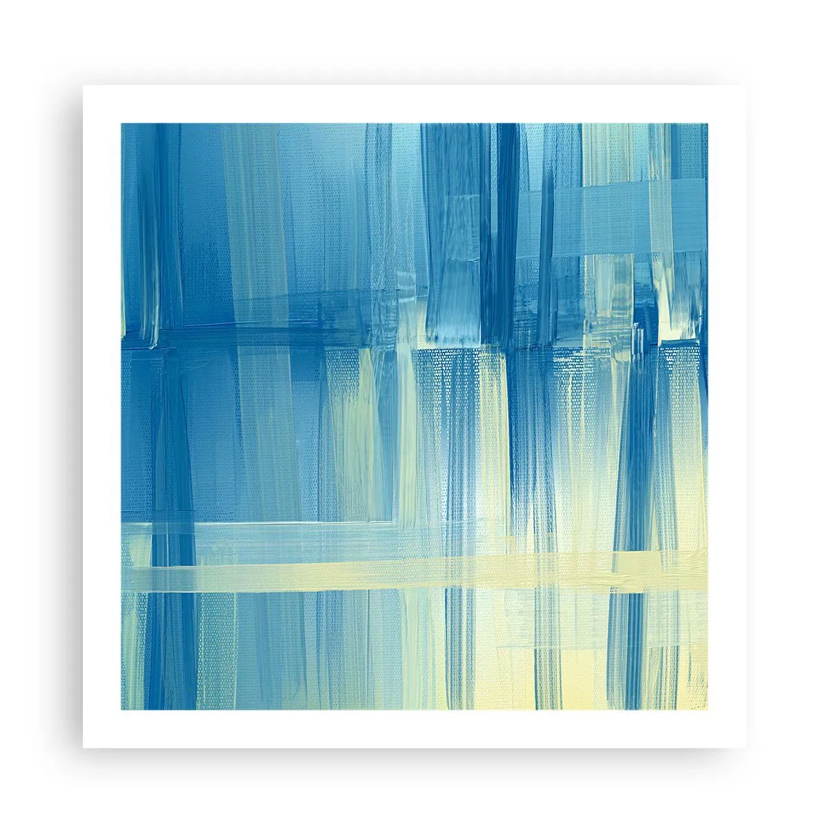 Póster - Composición en turquesa - 60x60 cm
