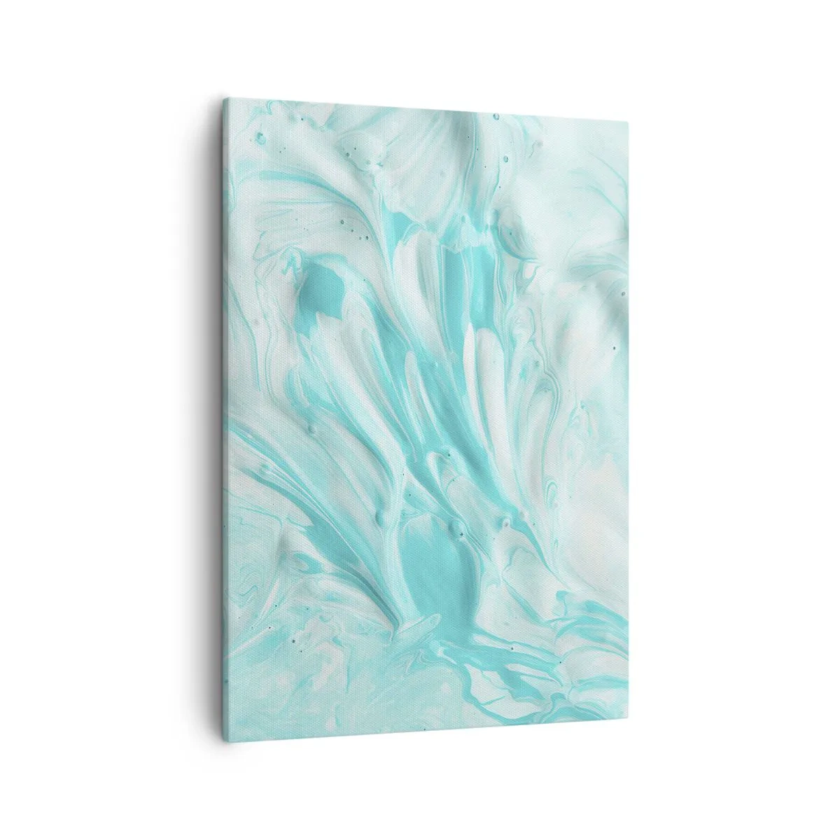 Cuadro sobre lienzo - Impresión de Imagen - Un motivo abstracto en tonos pastel de azul y blanco. - 50x70cm - Juntos para siempre - Decoración de pared moderna para salón y dormitorio ARTTOR