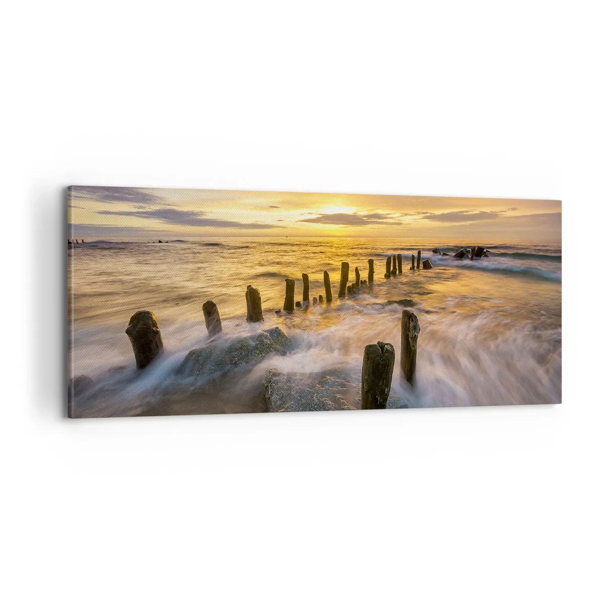 Cuadro sobre lienzo - Impresión de Imagen - La cruda belleza del Báltico - 100x40 cm