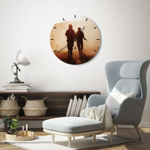 Reloj de pared - Reloj de vidrio - Llamada del deber - 30x30 cm