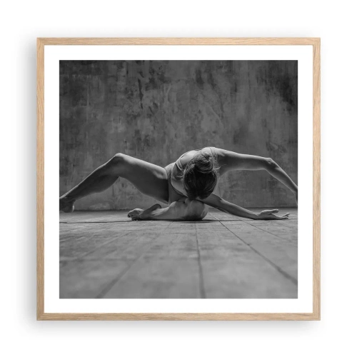 Póster en marco roble claro - Simetría encontrada - 60x60 cm