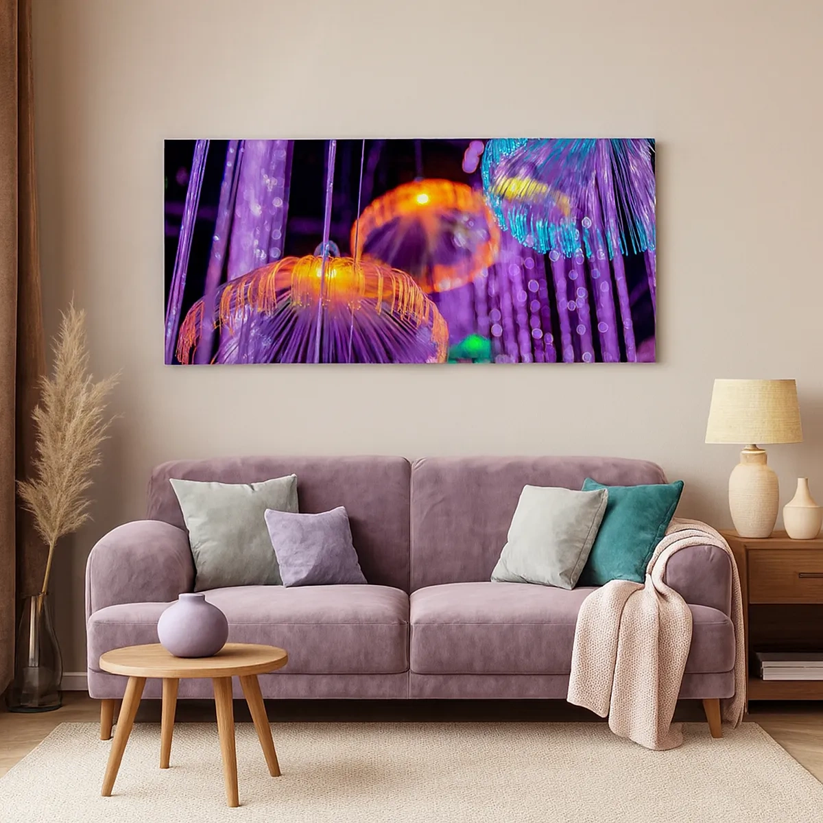 Cuadro sobre lienzo - Impresión de Imagen - Fuente luminosa - 30x30 cm