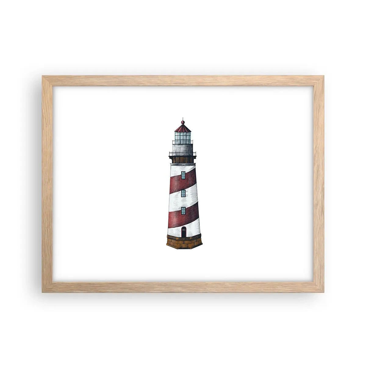 Póster en marco roble claro - Siempre en guardia - 40x30 cm