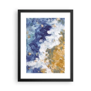 Póster en marco negro - Danza de los elementos - 30x40 cm