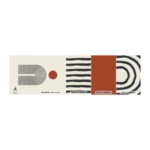 Muestra de fotomural autoadhesivo Deluxe Sticker - Magnetismo de formas y colores - Abstracción, Gráficos, Patrón moderno - 100x30 cm