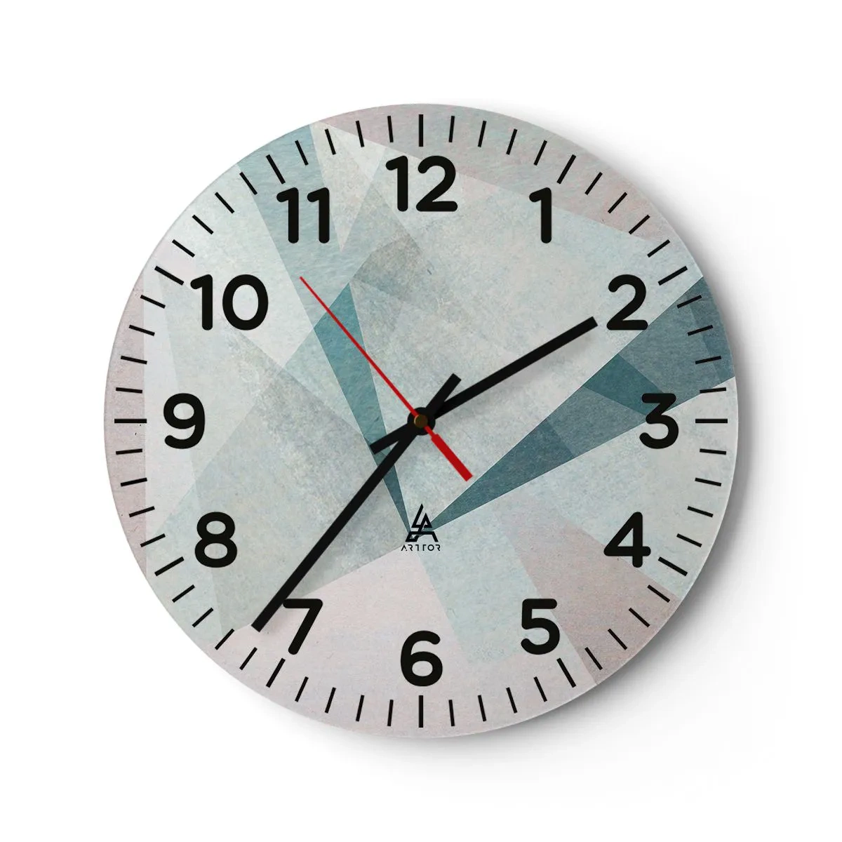 Reloj de pared - Reloj de vidrio - Tranquilo pero dinámico - 30x30 cm