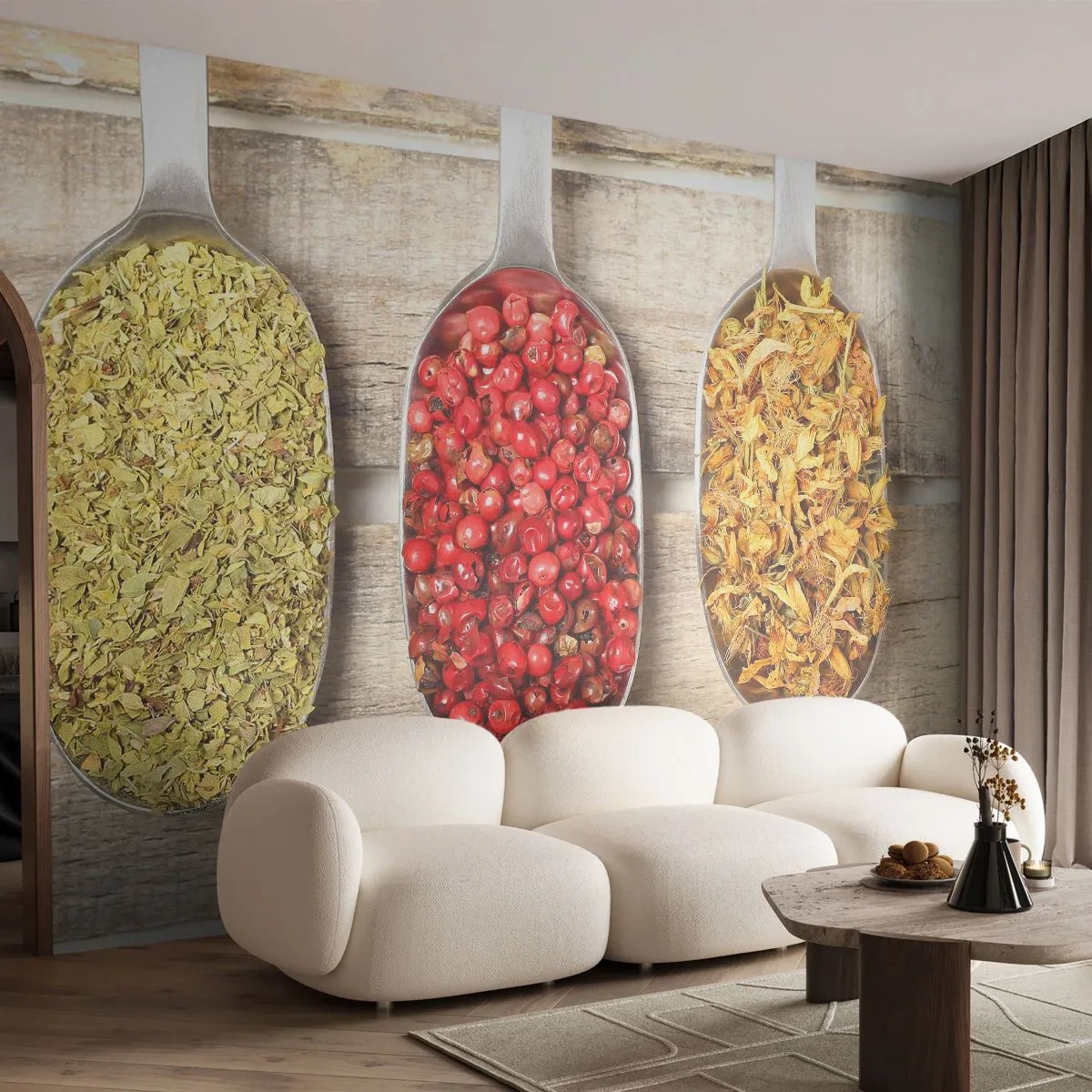 Fotomural Autadhesivo Deluxe Sticker - La magia de la cocina - Gastronomía, Especias herbarias, Hierbas - 500x350 cm