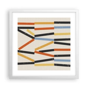 Póster en marco blanco - Composición horizontal - 40x40 cm