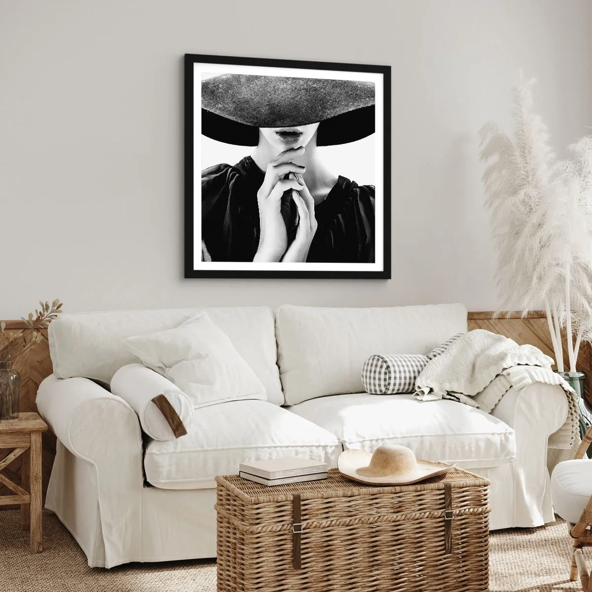 Póster en marco negro - Belleza oculta - 50x50 cm