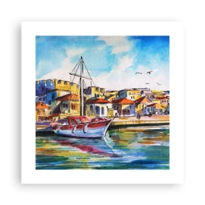 Póster - Tarde de arco iris - 40x40 cm