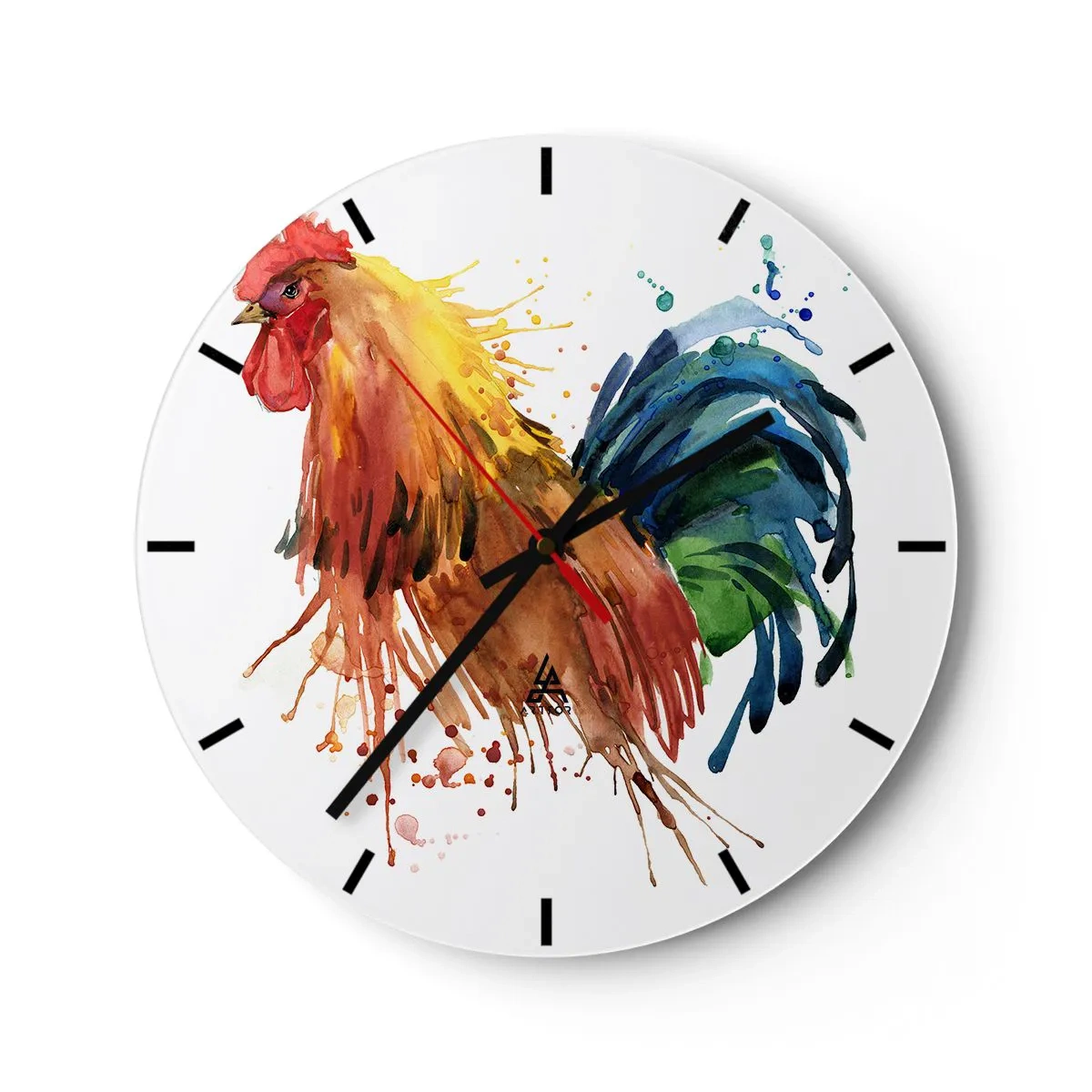 Reloj de pared - Reloj de vidrio - Un manto real, un orgullo real - 40x40 cm