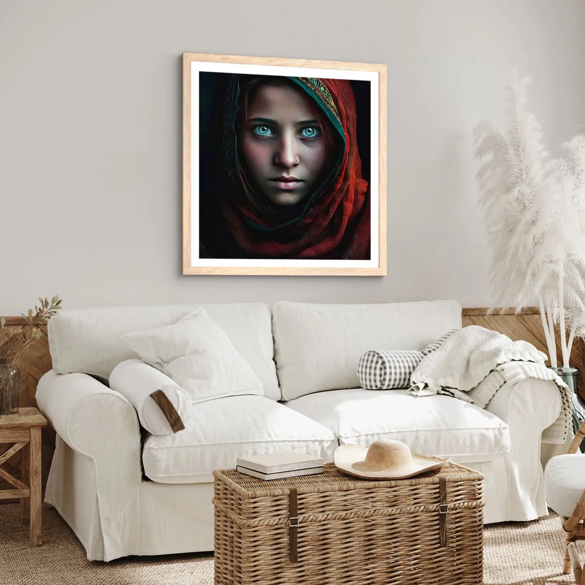 Póster en marco roble claro - Princesa del Este - 40x40 cm