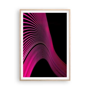 Póster en marco roble claro - Avenida de luz - 70x100 cm