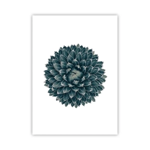 Póster - Detalle de una suculenta con disposición simétrica de hojas. - 50x70cm - Estrella del desierto - Decoración de pared moderna para salón y dormitorio ARTTOR