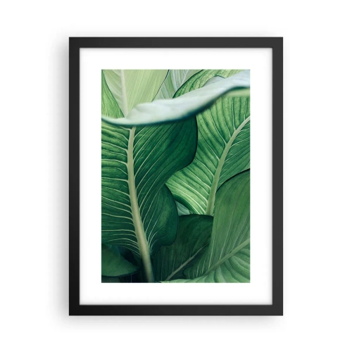 Póster en marco negro - Vida intensamente verde - 30x40 cm