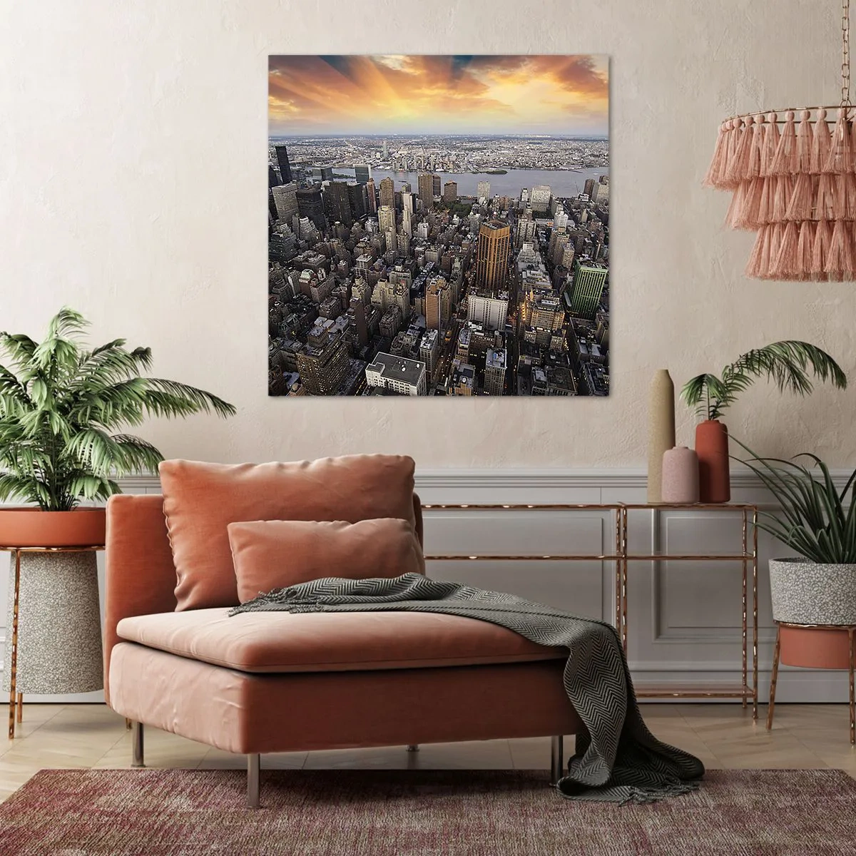 Cuadro sobre lienzo - Impresión de Imagen - El corazón palpitante de nuestro tiempo - 70x70 cm