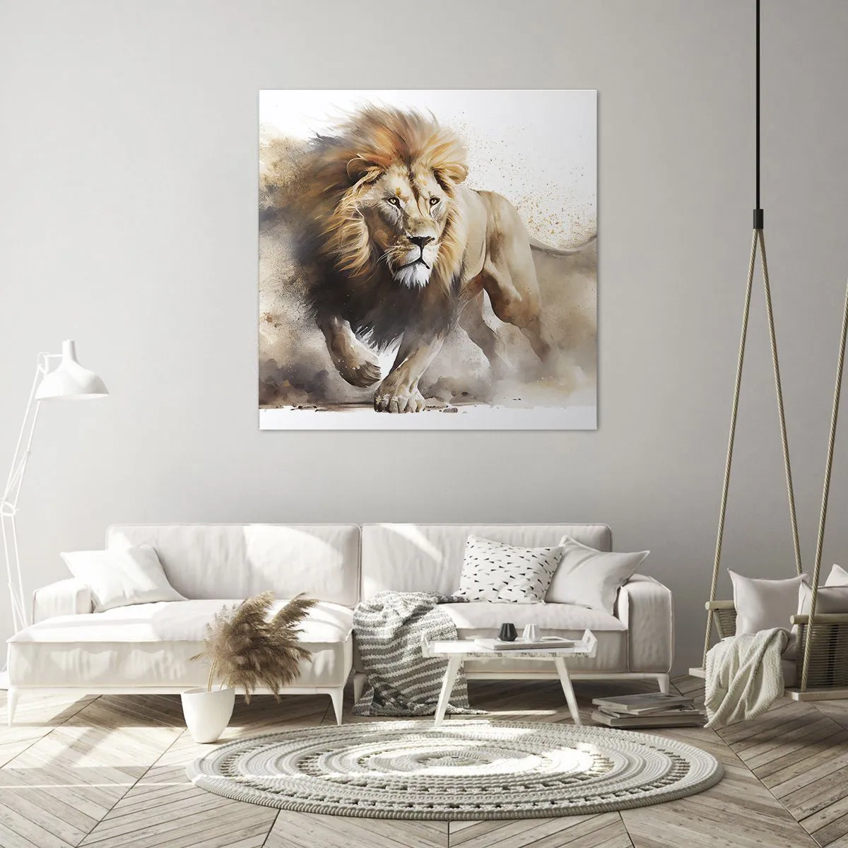 Cuadro sobre lienzo - Impresión de Imagen - El rey ha partido - 60x60 cm