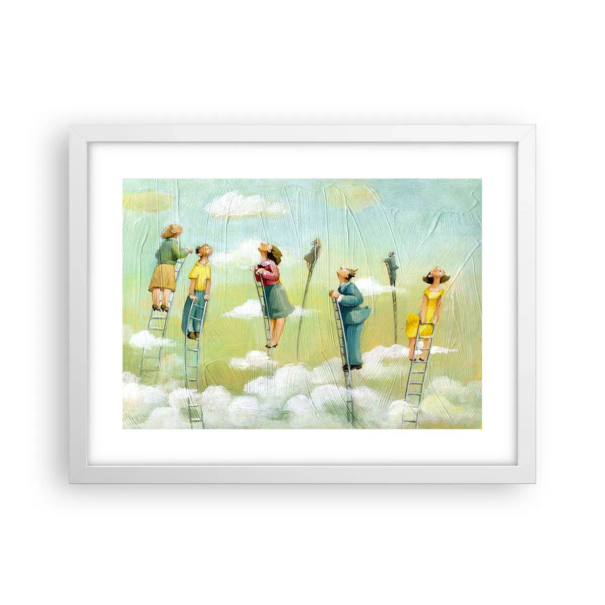 Póster en marco blanco - Sigue tu sueño - 40x30 cm