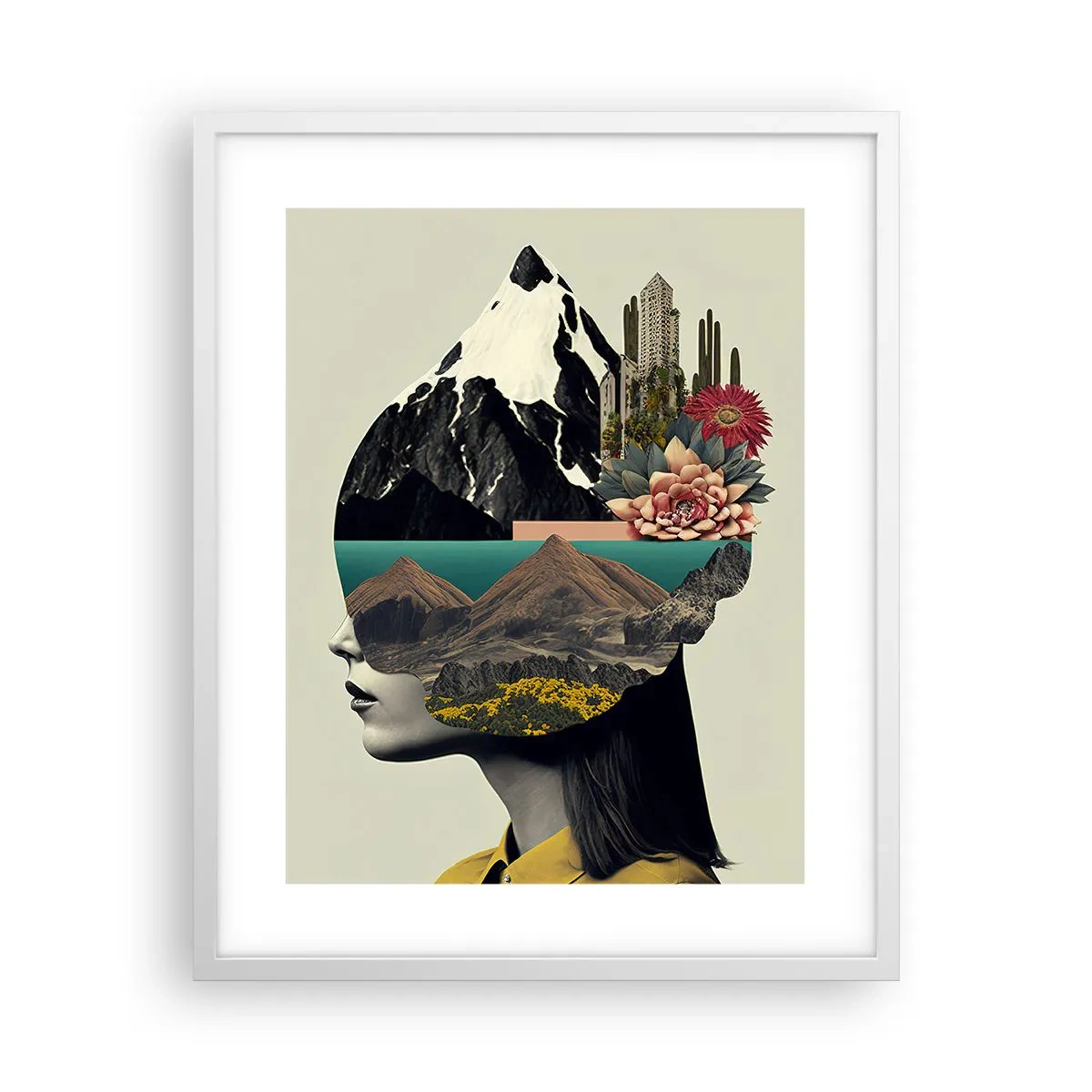 Póster en marco blanco - La mujer, siempre un misterio - 40x50 cm