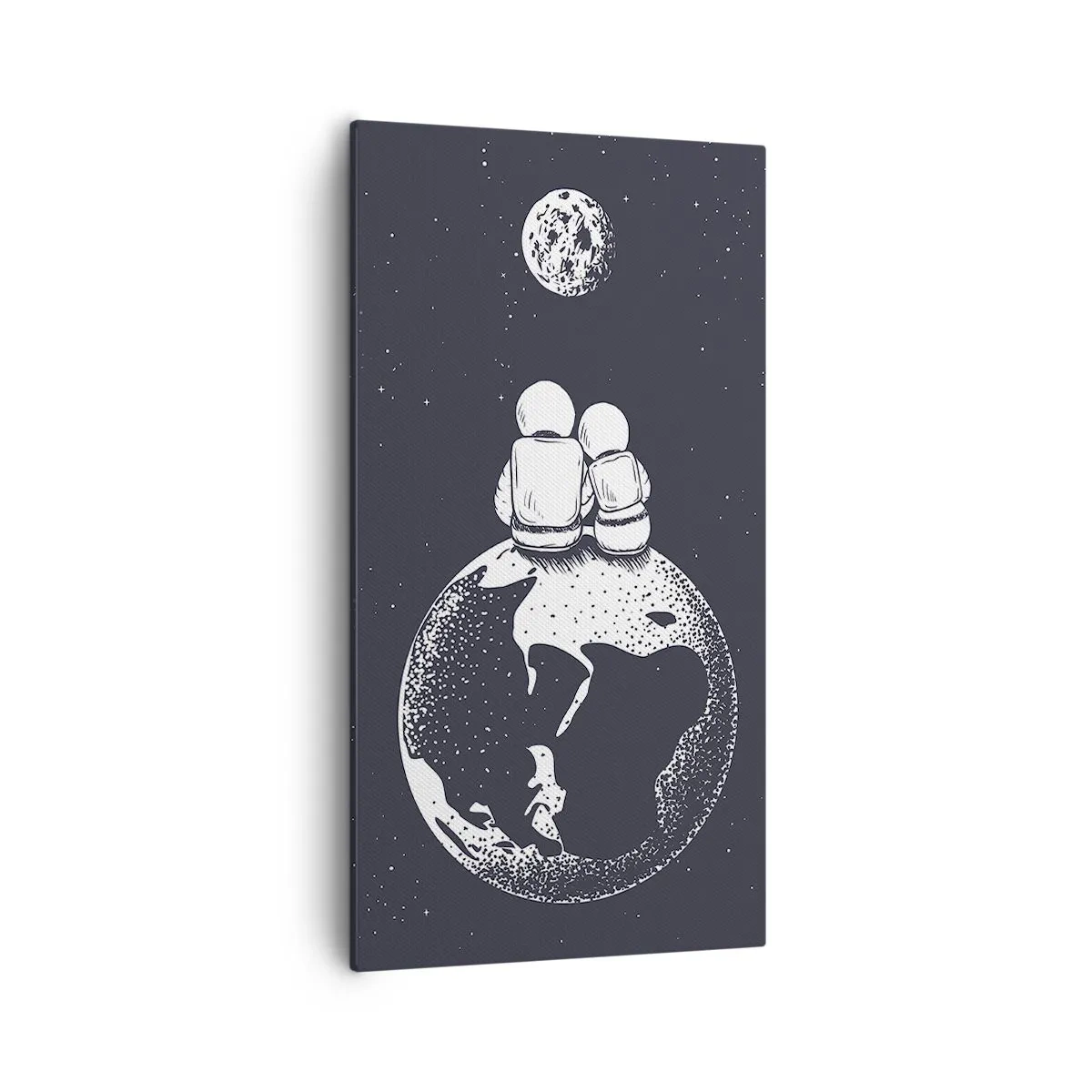 Cuadro sobre lienzo - Impresión de Imagen - Una historia de amor cósmico - 55x100 cm