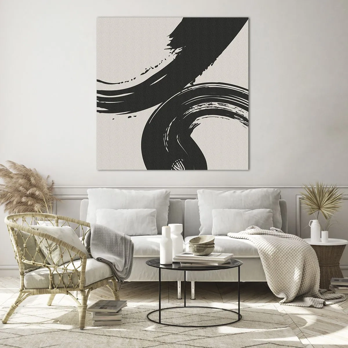 Cuadro sobre vidrio - Impresiones sobre Vidrio - Barrido y circular - 70x70 cm