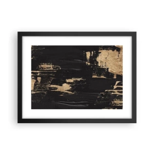 Póster en marco negro - Un rastro de tacto - 40x30 cm