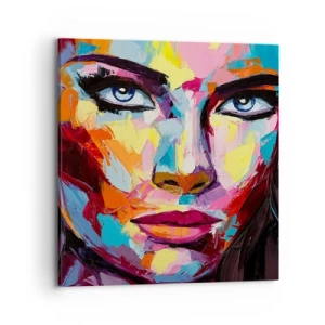 Cuadro sobre lienzo - Impresión de Imagen - Un alma colorida también - 70x70 cm